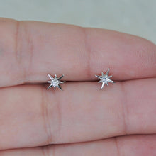 Load image into Gallery viewer, Celestial Star Stud Earrings: Bridal Jewelry, Bridal Stud Earrings, Crystal Bridal Earrings, Statement Earrings Cz