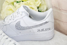Load image into Gallery viewer, Wedding Shoes, White Women's Wedding Shoes, Custom Air Force 1, Wedding Shoes, Bridal Wedding Trainers, Bides Pumps AF1