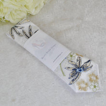 Load image into Gallery viewer, Embroidered Floral Tie – Handmade Satin Wedding Necktie for Groom & Groomsmen