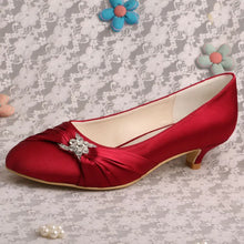 Load image into Gallery viewer, Kitten Heels - 4cm Heel Satin Bridal Shoes