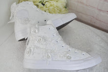 Load image into Gallery viewer, Floral Embroidered Wedding Converse