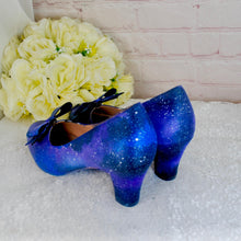 Load image into Gallery viewer, Galaxy Block Heel Bridal Shoes: Hand-Painted Celestial Star Heels