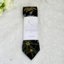 Load image into Gallery viewer, Embroidered Wildflower Mens Tie: Floral Wedding Necktie