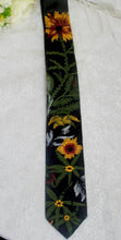 Load image into Gallery viewer, Embroidered Wildflower Mens Tie: Floral Wedding Necktie