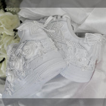 Load image into Gallery viewer, Floral Embroidered Bridal Air Force 1 Trainers