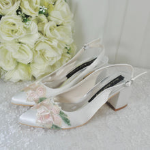 Load image into Gallery viewer, Ivory Block Heel Bridal Shoes - UK3 - Ready to Dispatch