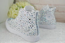 Load image into Gallery viewer, Personalised Converse Hi Top Trainers for Bride, Customised Bridal Sneakers, Alternative Wedding Shoes Genuine Chuck Taylor All Star Hi-Tops