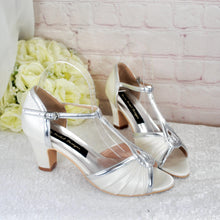 Load image into Gallery viewer, Vintage Peep Toe Bridal Shoes - UK4 - Ready to Dispatch
