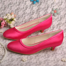 Load image into Gallery viewer, 4cm Heel Satin Bridal Shoes