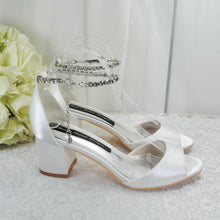 Load image into Gallery viewer, Ivory Block Heel Bridal Shoes - UK5 - Ready to Dispatch