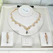 Load image into Gallery viewer, Bridal Jewelry Set: Teardrop Cubic Zirconia Necklace and Earrings