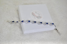 Load image into Gallery viewer, Royal Blue Crystal Bracelet, Elegant Sapphire Style, Gift For Her