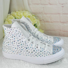Load image into Gallery viewer, Personalised Converse Hi Top Trainers for Bride, Customised Bridal Sneakers, Alternative Wedding Shoes Genuine Chuck Taylor All Star Hi-Tops