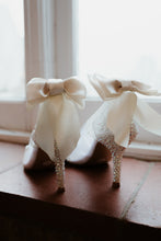 Load image into Gallery viewer, Bridal White Mesh Lace Bridal Heels: Wedding Shoes