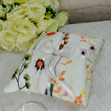 Load image into Gallery viewer, Orange Secret Garden Ring Pillow