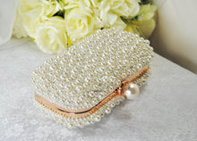 Load image into Gallery viewer, Handmade Pearl Clutch Bag: Elegant Bridal Wedding Purse