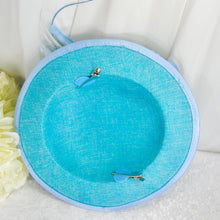 Load image into Gallery viewer, Handmade Satin Hatinator with Rose Flowers & Feathers | Matching Clutch Bag