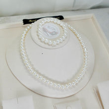 Load image into Gallery viewer, 10mm Pearl Necklace Earring And Bracelet Set, Bridal Jewelry, Earrings Statement Wedding Jewellery