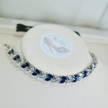 Load image into Gallery viewer, Royal Blue Crystal Bracelet, Elegant Sapphire Style, Gift For Her