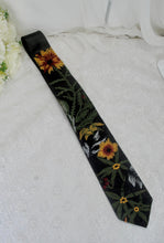 Load image into Gallery viewer, Embroidered Wildflower Mens Tie: Floral Wedding Necktie