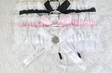 Load image into Gallery viewer, Blue Garter Something Blue Garter French Blue Wedding Custom Wedding Garters Personalise Wedding Garter Gift for Bride Bridal Shower Hen Do