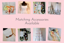 Load image into Gallery viewer, Autumn Mens Tie, Embroidered Wildflower Necktie, Floral Tie for Groom, Groomsmen, Flower Ties, White Bridal Tie