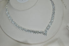 Load image into Gallery viewer, Bridal Jewellery Set: Teardrop Cubic Zirconia Necklace and Earrings