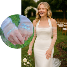 Load image into Gallery viewer, Personalised Tulle Wedding Bolero and Fingerless Glove Set: Bridal Dress Cover