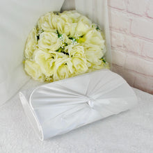 Load image into Gallery viewer, White Wedding Fascinator Hatinator & Clutch Bag Set