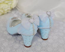Load image into Gallery viewer, Cinderella Princess Costume Shoes: Something Blue Block Heel Bridal Pumps