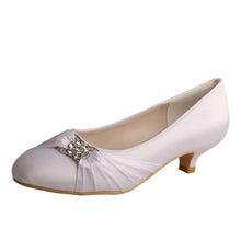 Load image into Gallery viewer, Kitten Heels - 4cm Heel Satin Bridal Shoes