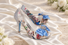 Load image into Gallery viewer, Alice in Wonderland Bridal Shoes | Crystal Heels | 8 cm or 10 cm