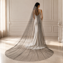 Load image into Gallery viewer, Seline Soft Tulle Bridal Veil – Black, Ivory, White or Red – Fingertip to Cathedral Length