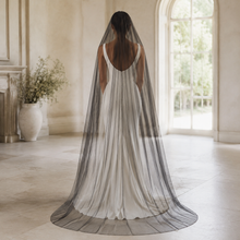 Load image into Gallery viewer, Seline Soft Tulle Bridal Veil – Black, Ivory, White or Red – Fingertip to Cathedral Length