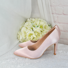 Load image into Gallery viewer, Blush Pink Pointed Toe Court Shoes - UK3 - Ready to Dispatch