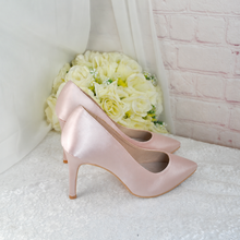 Load image into Gallery viewer, Blush Pink Pointed Toe Court Shoes - UK3 - Ready to Dispatch