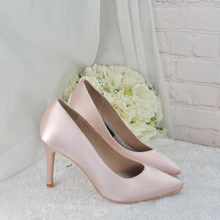 Load image into Gallery viewer, Blush Pink Pointed Toe Court Shoes - UK3 - Ready to Dispatch