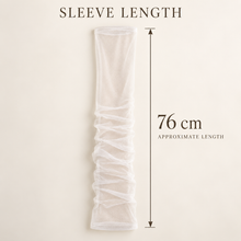 Load image into Gallery viewer, Sheer Tulle Bridal Sleeves – White, Ivory or Black