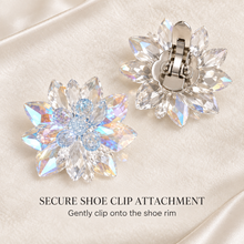 Load image into Gallery viewer, Cinderella Crystal Flower Shoe Clips – Removable Bridal Shoe Embellishments
