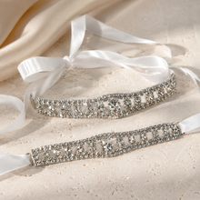 Load image into Gallery viewer, Crystal Rhinestones Ankle Straps - Wedding Shoes Accessories