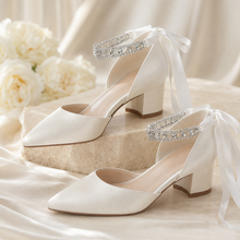 Load image into Gallery viewer, Crystal Rhinestones Ankle Straps - Wedding Shoes Accessories