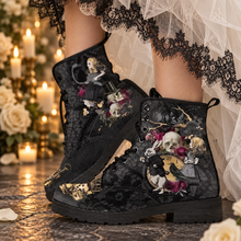 Load image into Gallery viewer, Custom Printed Combat Boots – Alternative Bridal Wedding Shoes