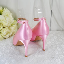 Load image into Gallery viewer, Pink Satin Pointed Toe Bridal Shoes - UK4 - Ready to Dispatch
