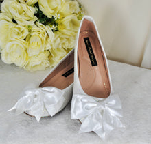 Load image into Gallery viewer, Glitter Ballet Flats with Bow | Wide Fit Available