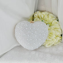 Load image into Gallery viewer, Pearl Heart Bag - Ivory or White