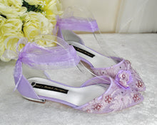 Load image into Gallery viewer, Lilac Butterfly Ballet Flats
