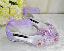 Load image into Gallery viewer, Lilac Butterfly Ballet Flats
