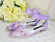 Load image into Gallery viewer, Lilac Butterfly Ballet Flats