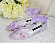 Load image into Gallery viewer, Lilac Butterfly Ballet Flats