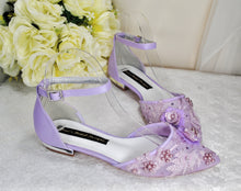 Load image into Gallery viewer, Lilac Butterfly Ballet Flats